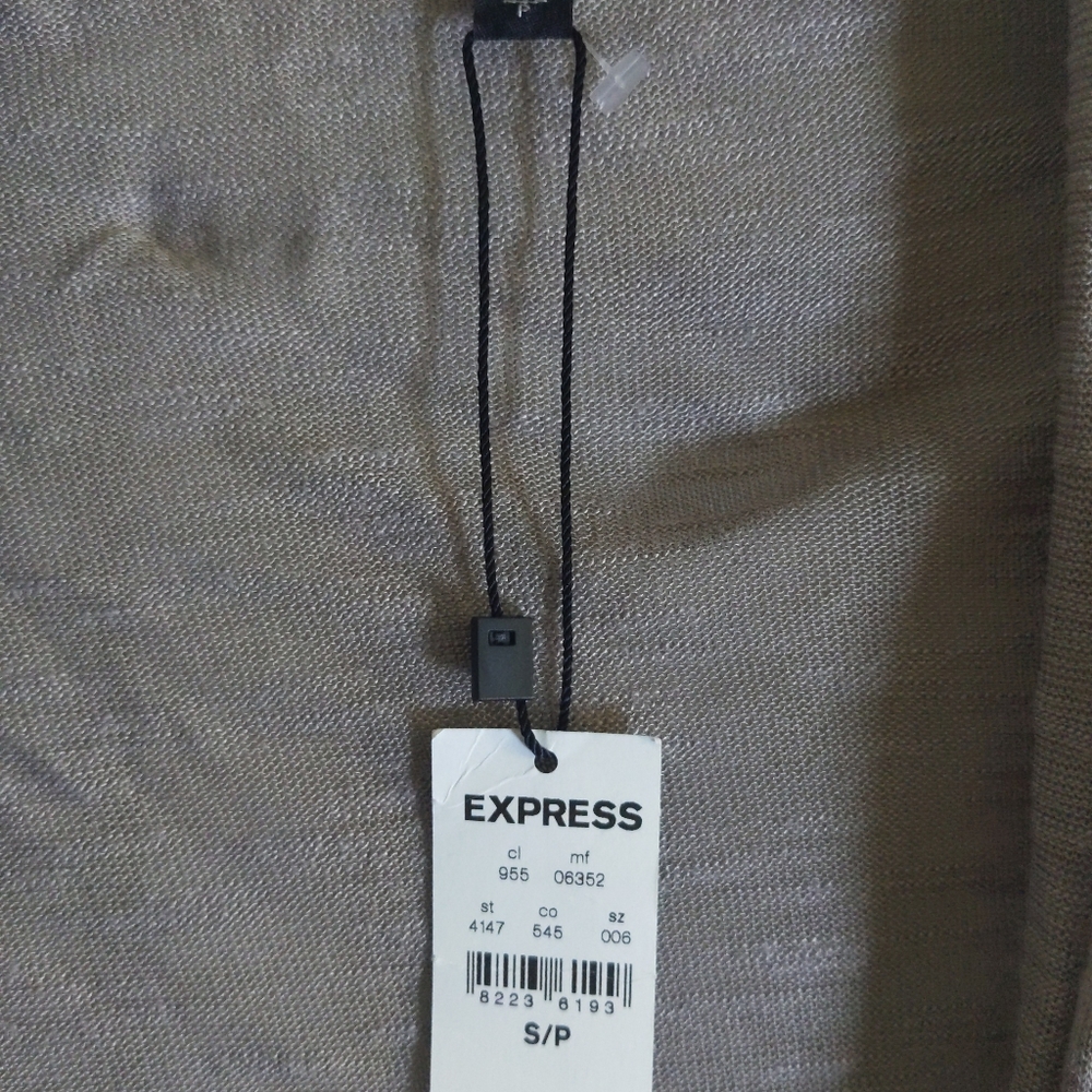 Express cover up gray s/p New with tags cardigan duster - Picture 2 of 5